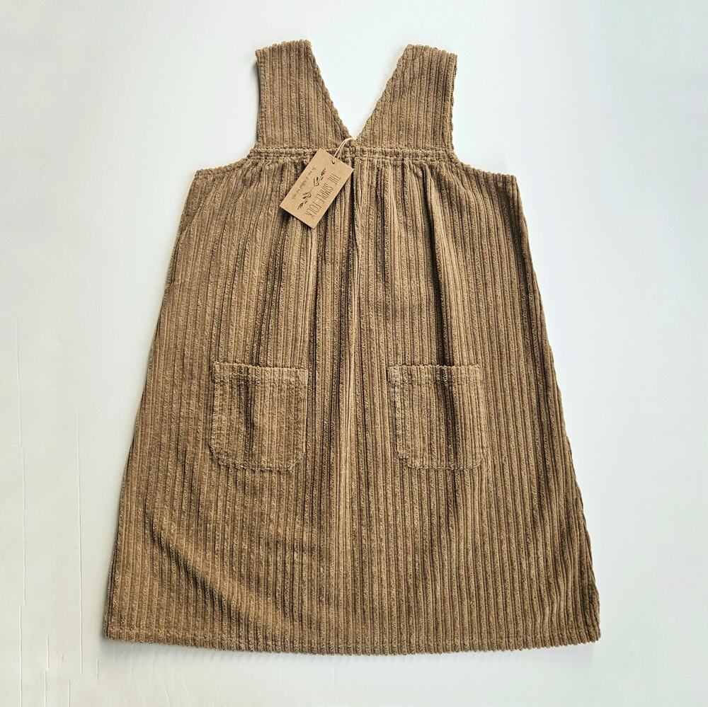 NWT The Simple Folk Vintage Corduroy Overdress Walnut 8-9y